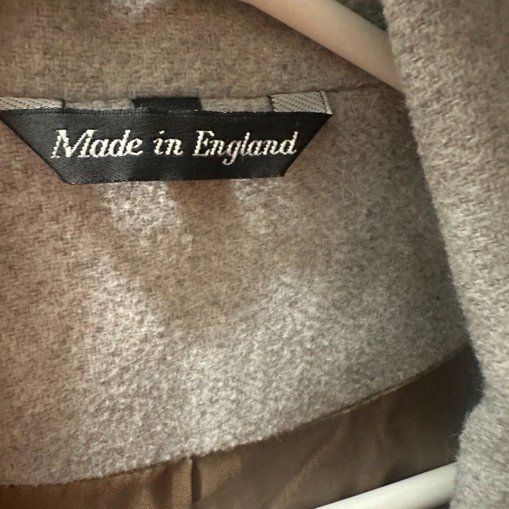 Marvin Browne Spitalfields Women’s Wool Coat Made in England Size S Gray - Picture 5 of 11